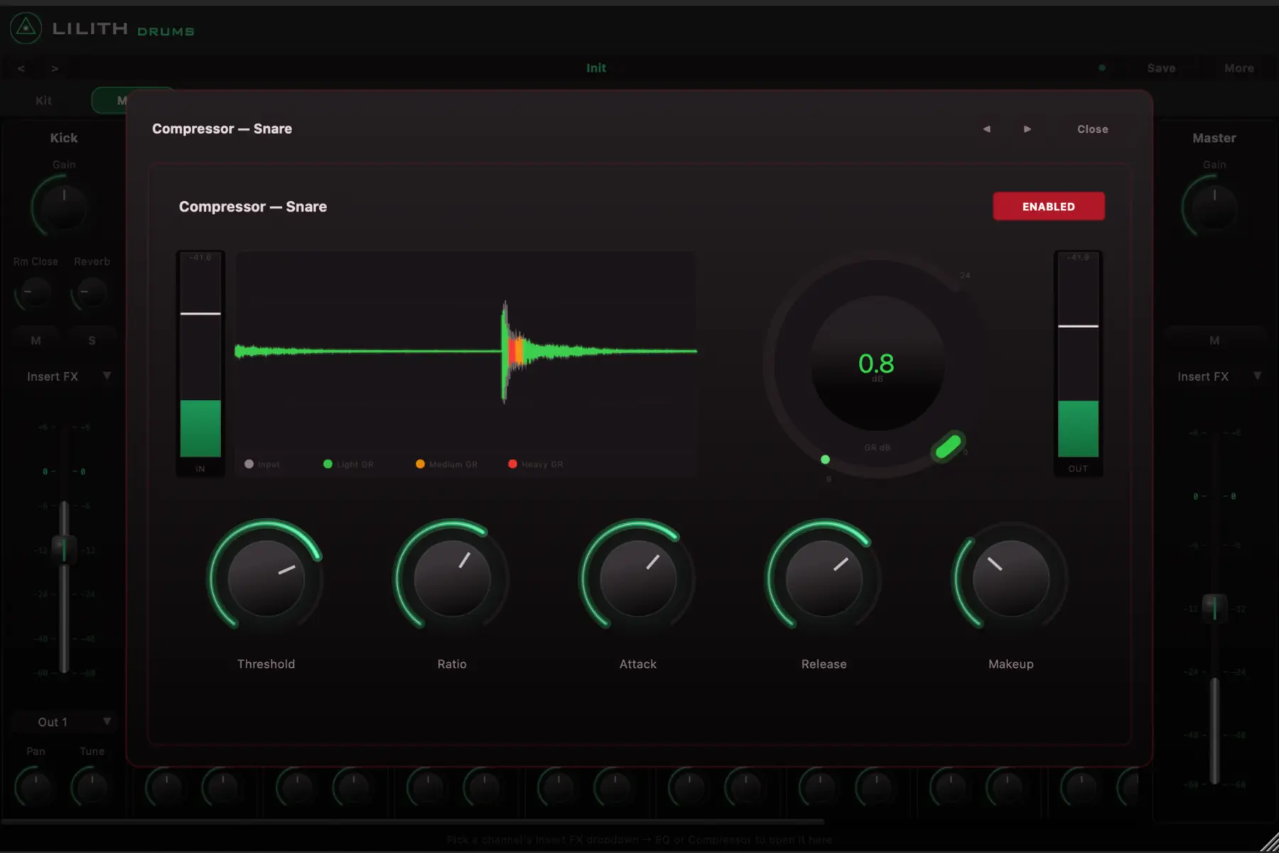 LILITH DRUMS: Built-in compressor