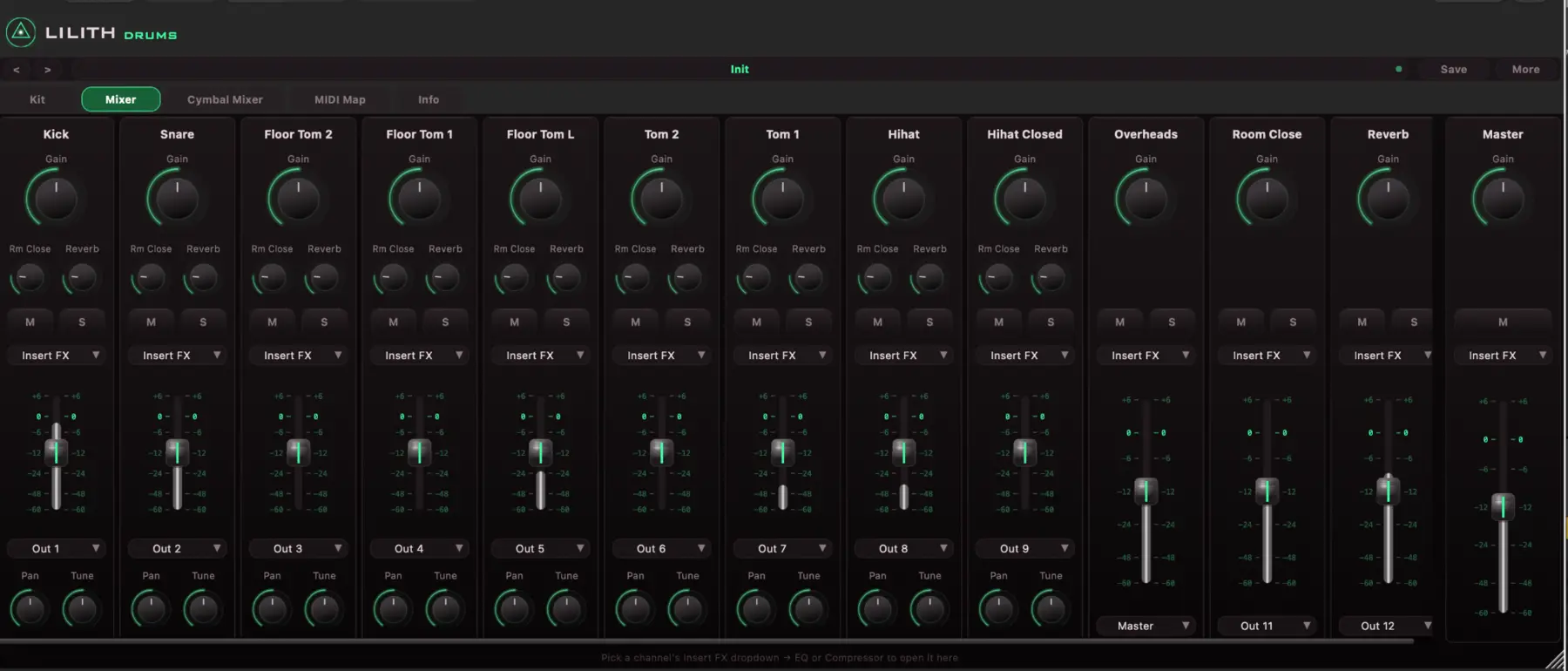 LILITH DRUMS: Multi-output mixer