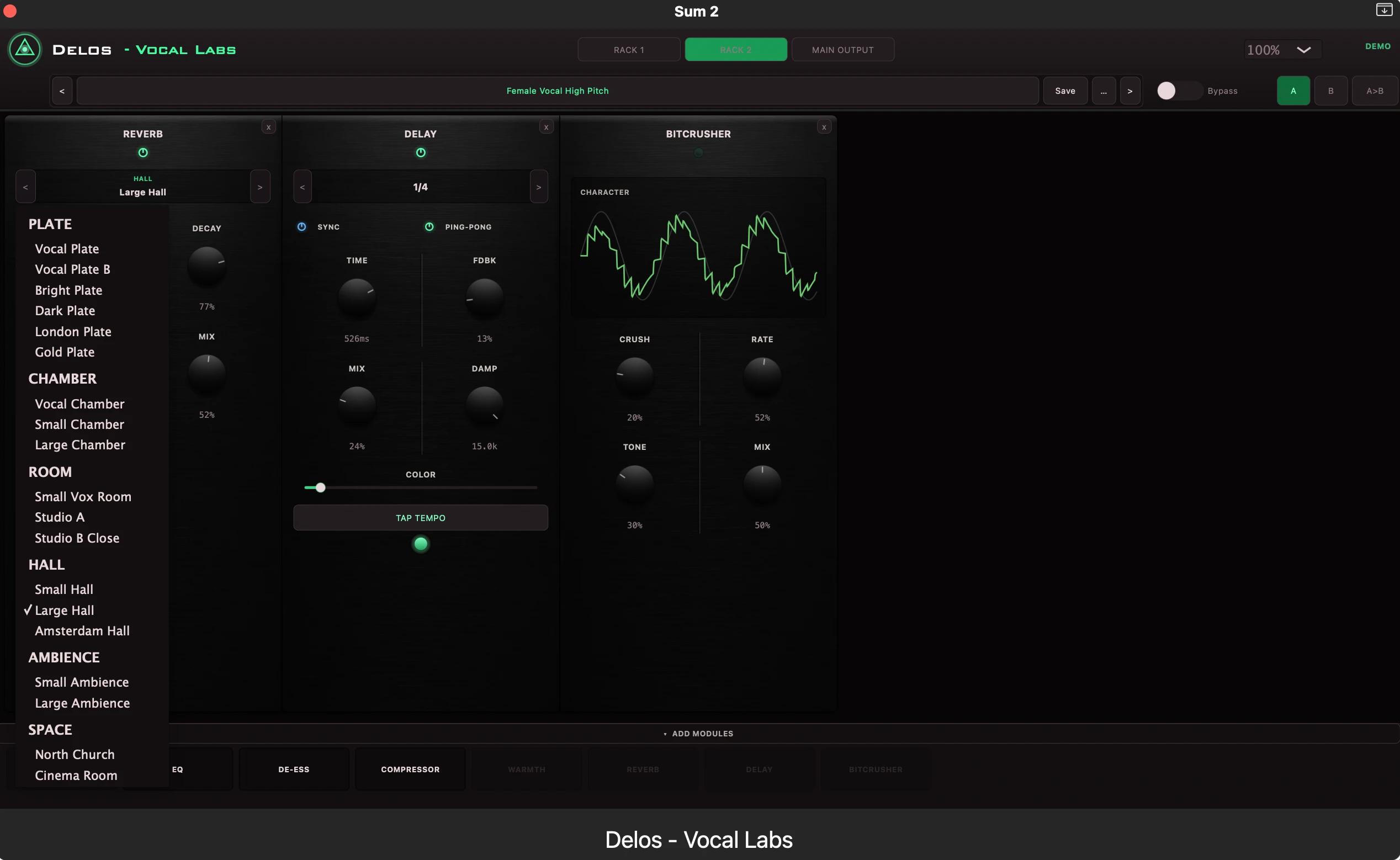 VOCAL LABS: 19 curated reverb spaces